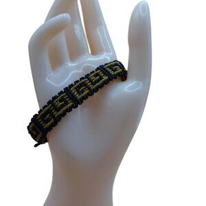 Unisex Woven Macramé Thread Bracelet with Geometric Figures and Andean Patterns